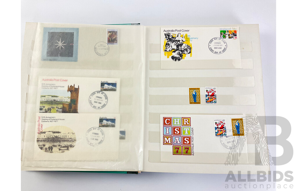 Album of Australian 1970's/80's Mint Stamp Sets, First Day Covers and Stamp Packs