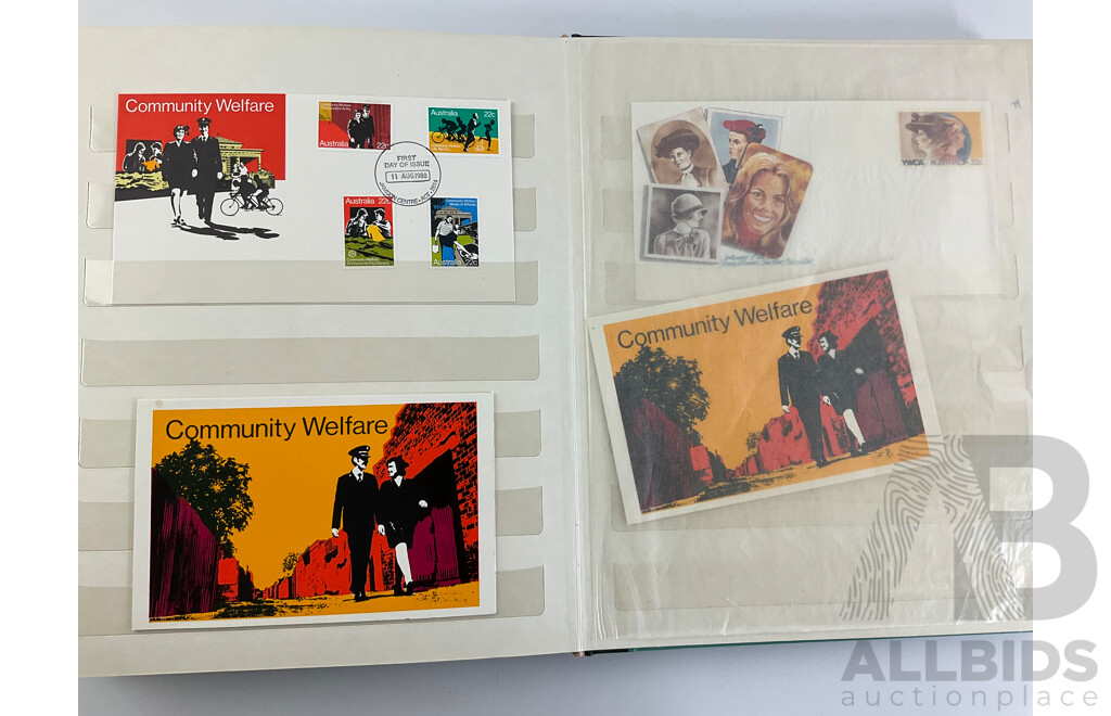 Album of Australian 1970's/80's Mint Stamp Sets, First Day Covers and Stamp Packs