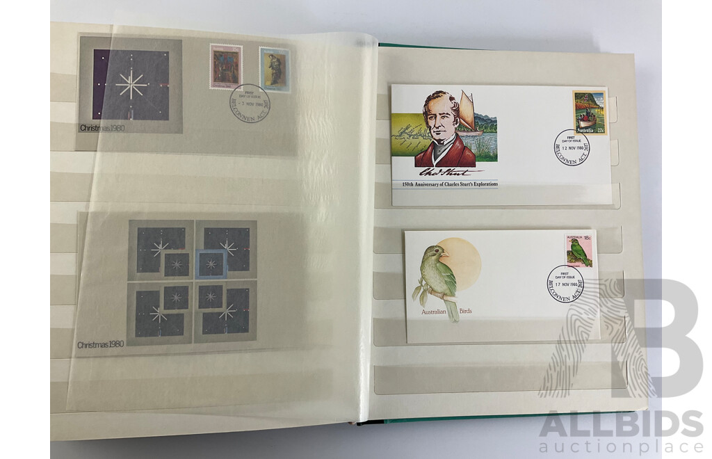 Album of Australian 1970's/80's Mint Stamp Sets, First Day Covers and Stamp Packs