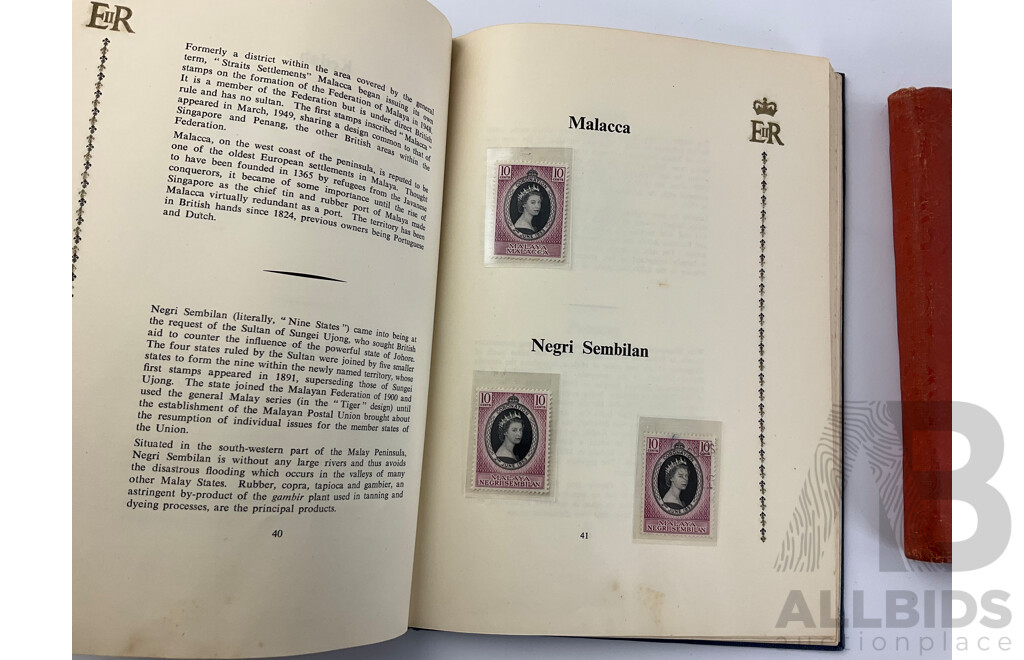 Collection of Australian Philately Including 1990/91 Collectors Years Book 2003 Collection Album, 1988 Heritage Albums, Australian Commonwealth Specialists Catalogue, 1953 Commonwealth Coronation Stamps