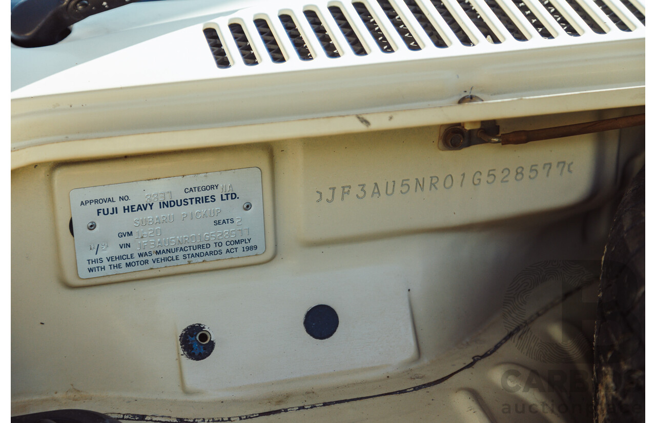 11/1991 Subaru Brumby Special GL (4x4)  P/Up Beige 1.8L