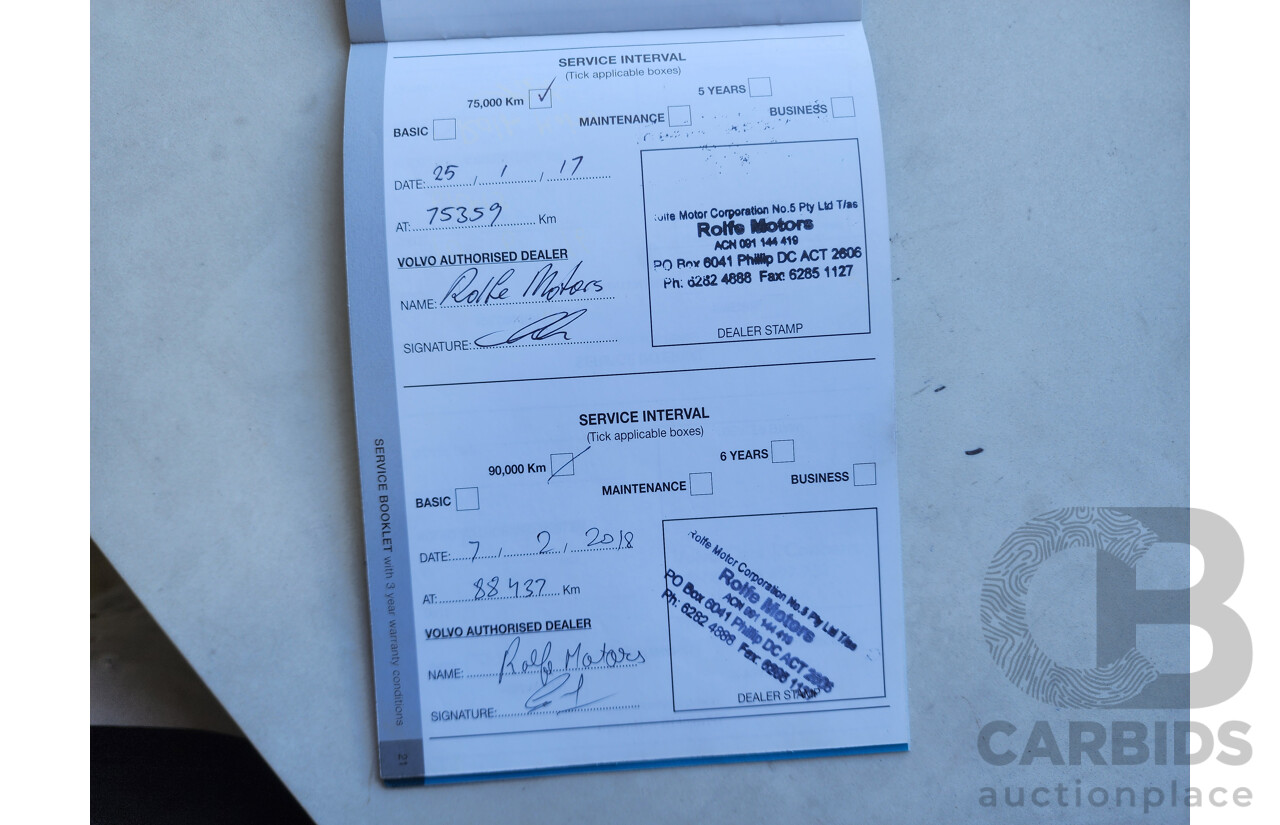 9/2013 Volvo V60 T4 Teknik F MY12 4d Wagon White 1.6L