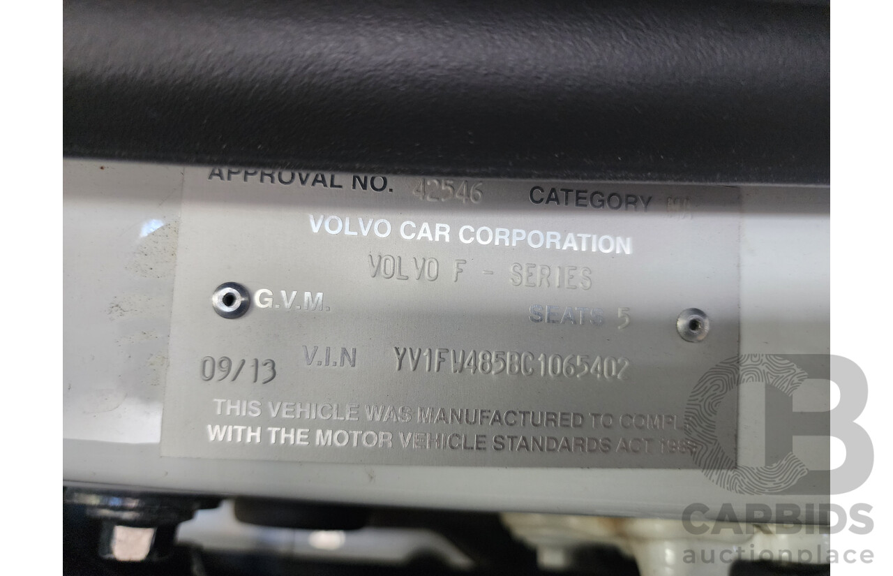 9/2013 Volvo V60 T4 Teknik F MY12 4d Wagon White 1.6L