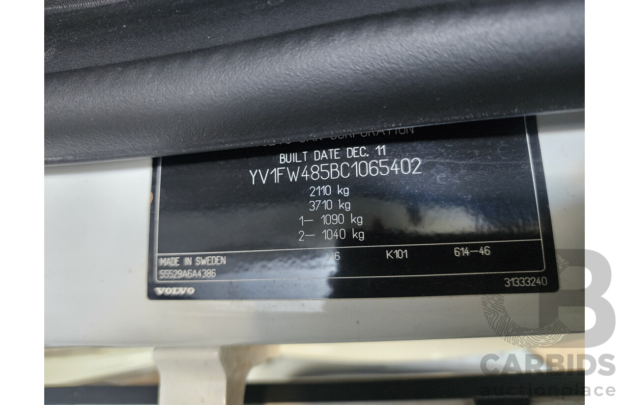 9/2013 Volvo V60 T4 Teknik F MY12 4d Wagon White 1.6L