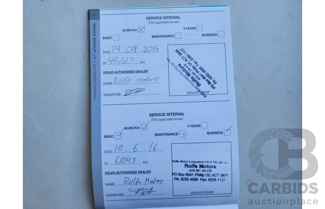 9/2013 Volvo V60 T4 Teknik F MY12 4d Wagon White 1.6L