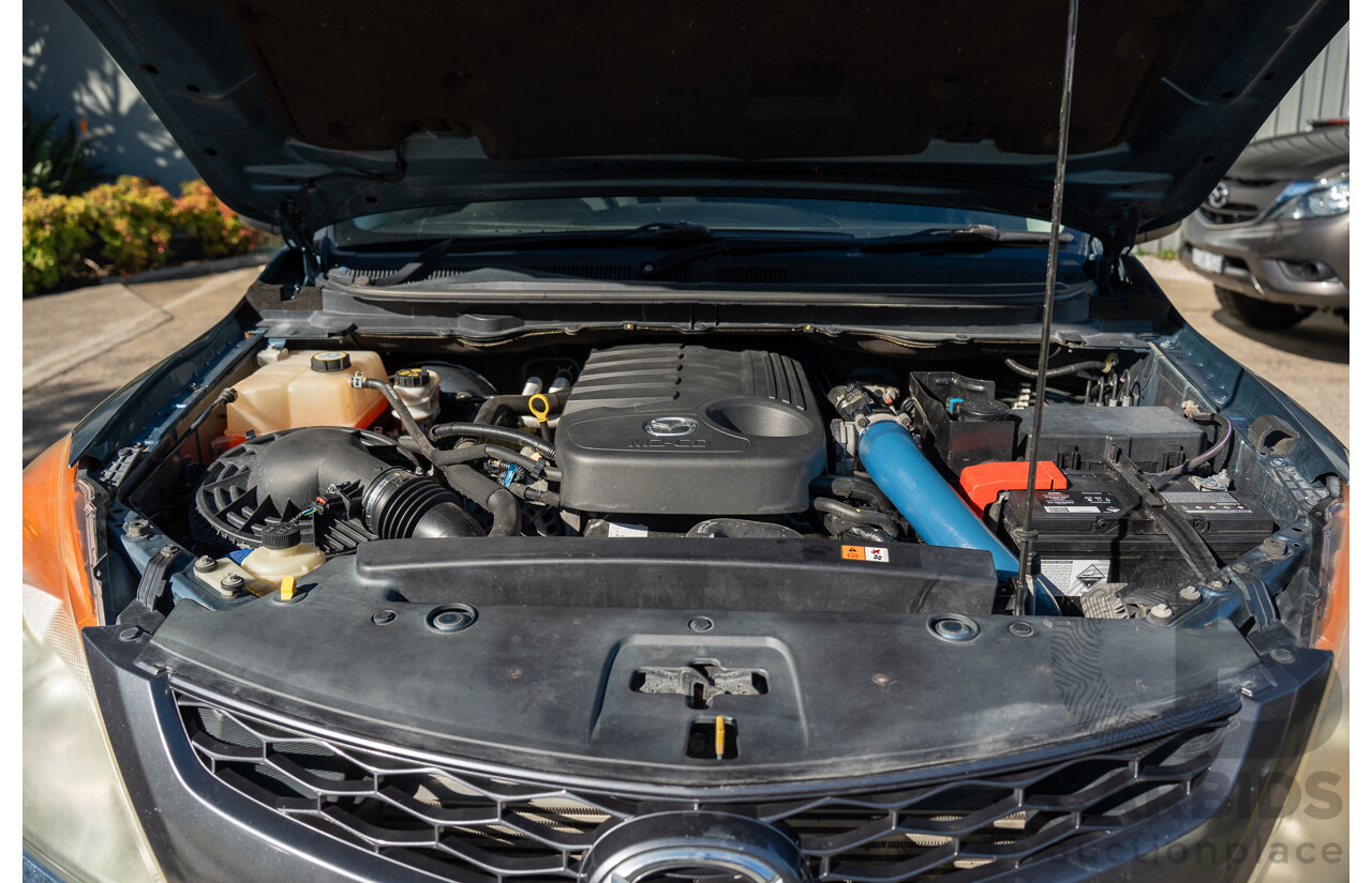 3/2013 Mazda BT-50 XTR Hi-Rider (4x2) Dual Cab Utility Gunmetal Blue Turbo Diesel 3.2L