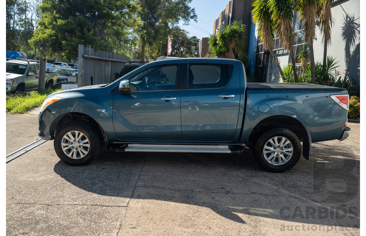 3/2013 Mazda BT-50 XTR Hi-Rider (4x2) Dual Cab Utility Gunmetal Blue Turbo Diesel 3.2L