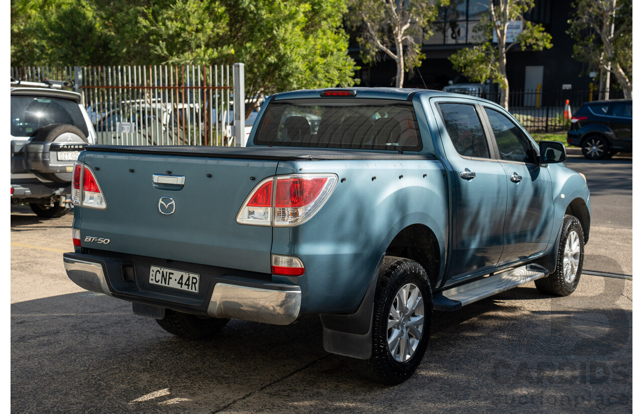 3/2013 Mazda BT-50 XTR Hi-Rider (4x2) Dual Cab Utility Gunmetal Blue Turbo Diesel 3.2L