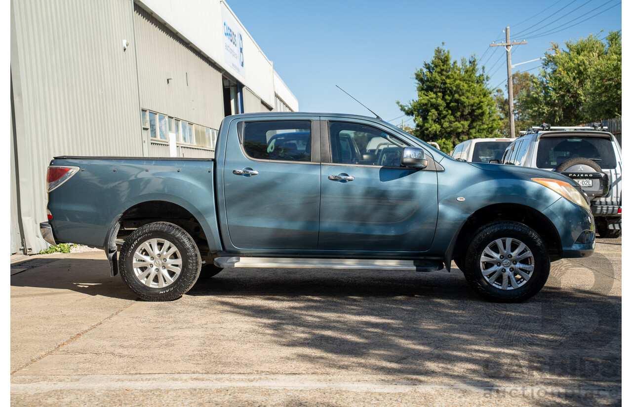 3/2013 Mazda BT-50 XTR Hi-Rider (4x2) Dual Cab Utility Gunmetal Blue Turbo Diesel 3.2L