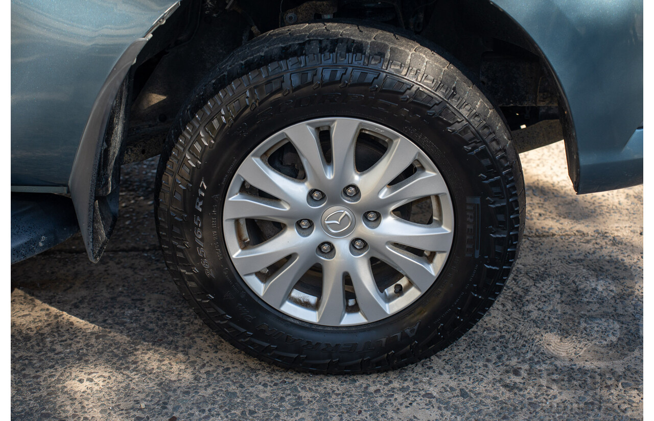 3/2013 Mazda BT-50 XTR Hi-Rider (4x2) Dual Cab Utility Gunmetal Blue Turbo Diesel 3.2L