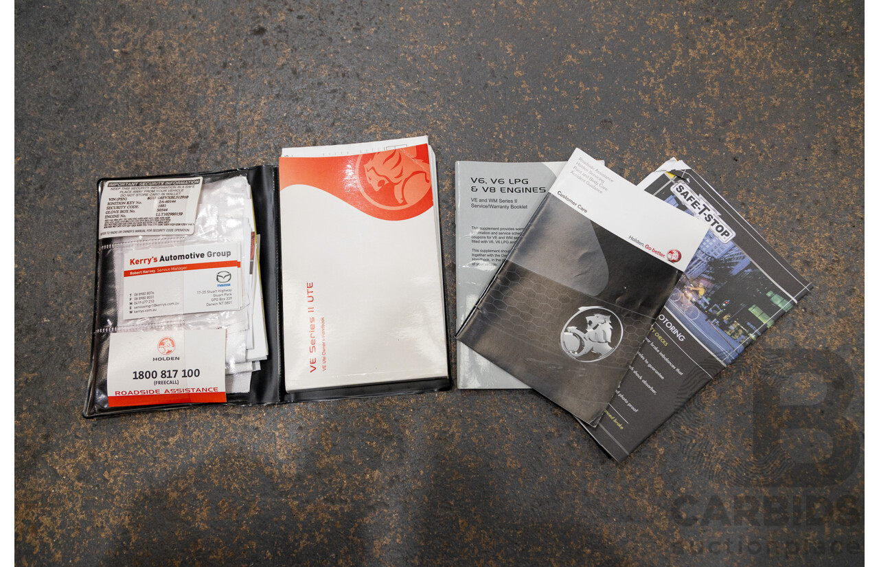 11/2010 Holden Commodore SV6 VE II Utility Black 3.6L