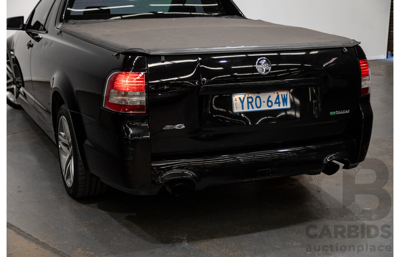 11/2010 Holden Commodore SV6 VE II Utility Black 3.6L
