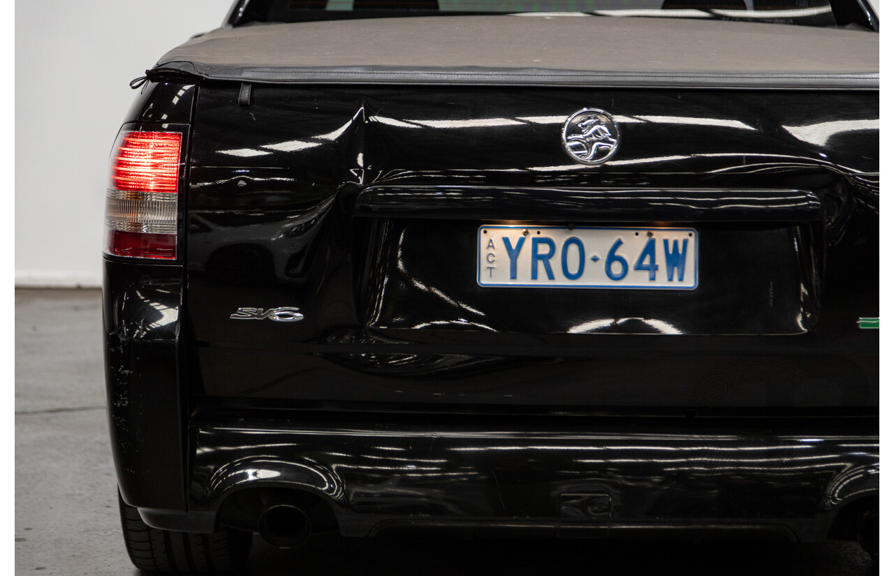 11/2010 Holden Commodore SV6 VE II Utility Black 3.6L