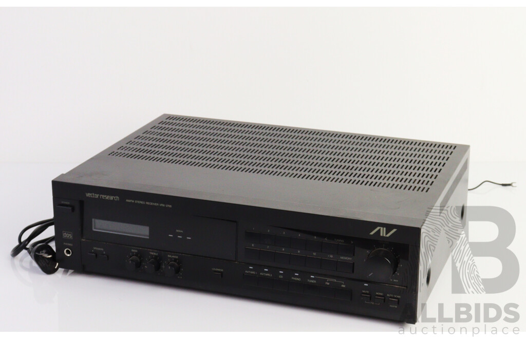 Vector Research AM FM Stereo Reciever, VRX 2700 with Instruction Booklet