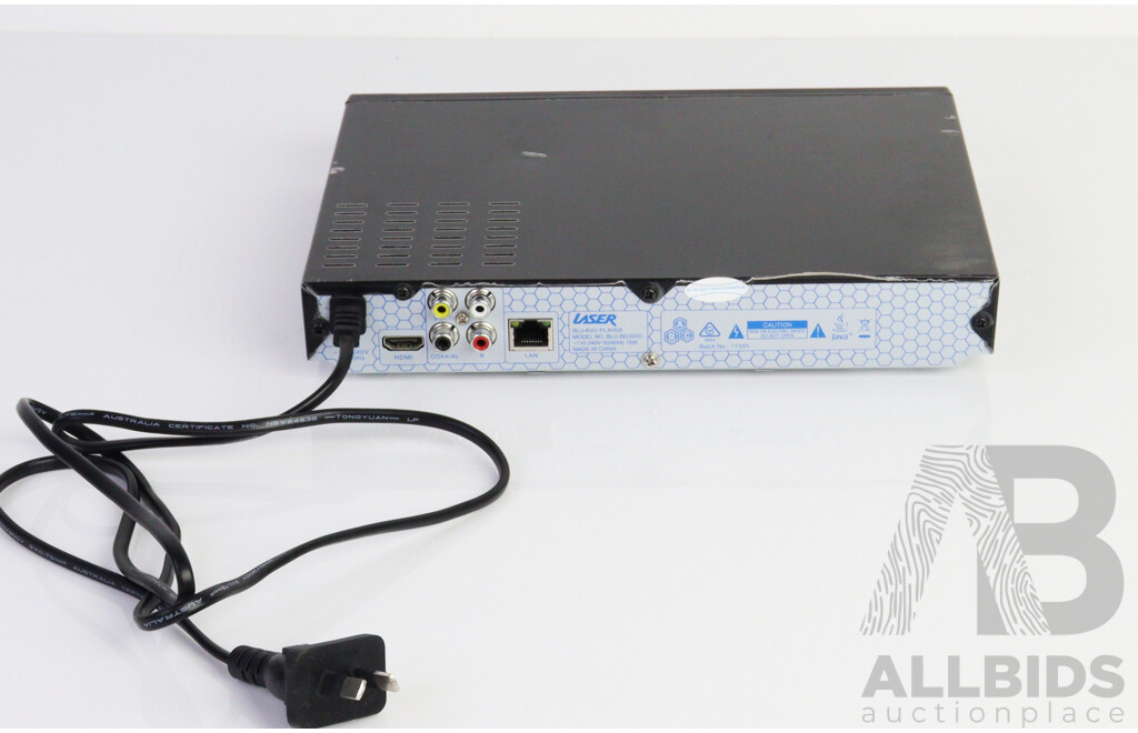 Laser Blu Ray Player, BLU BD3000 with Instruction Booklet and Remote Control