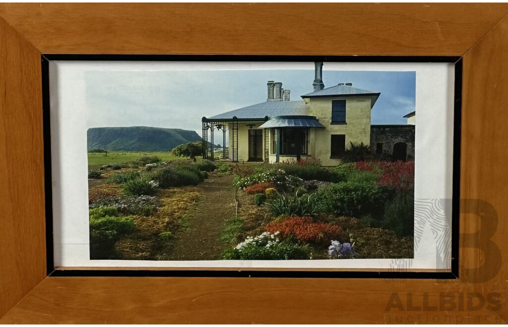 Renoir (French, 1841-1919), Dance at Bougival, Reproduction Canvas (1883) & Cape Grim Homestead, Tas., Print of Original, 65 x 37 cm (frame Renoir) (2)