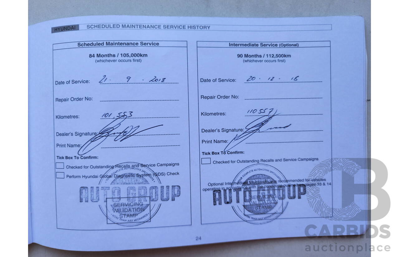 12/2012 Hyundai i30 Elite GD 5d Hatchback White 1.8L