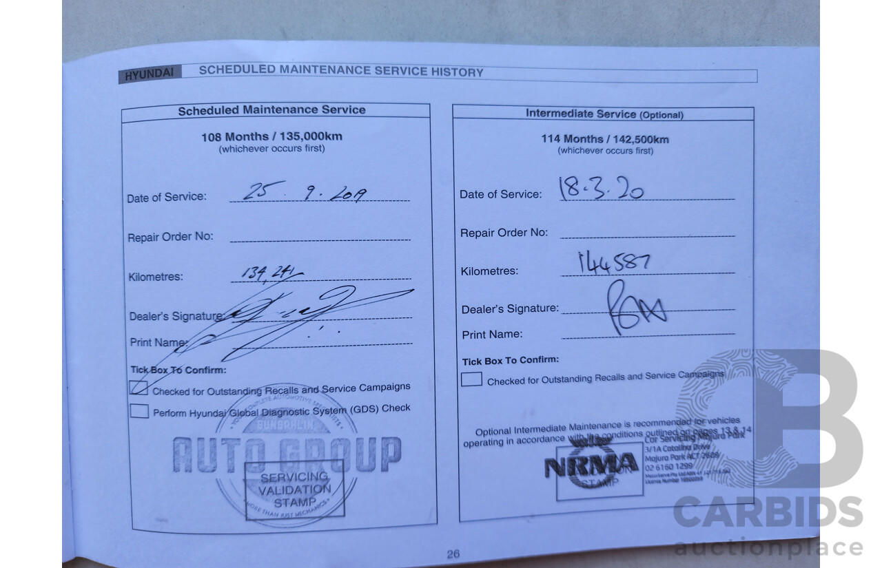 12/2012 Hyundai i30 Elite GD 5d Hatchback White 1.8L