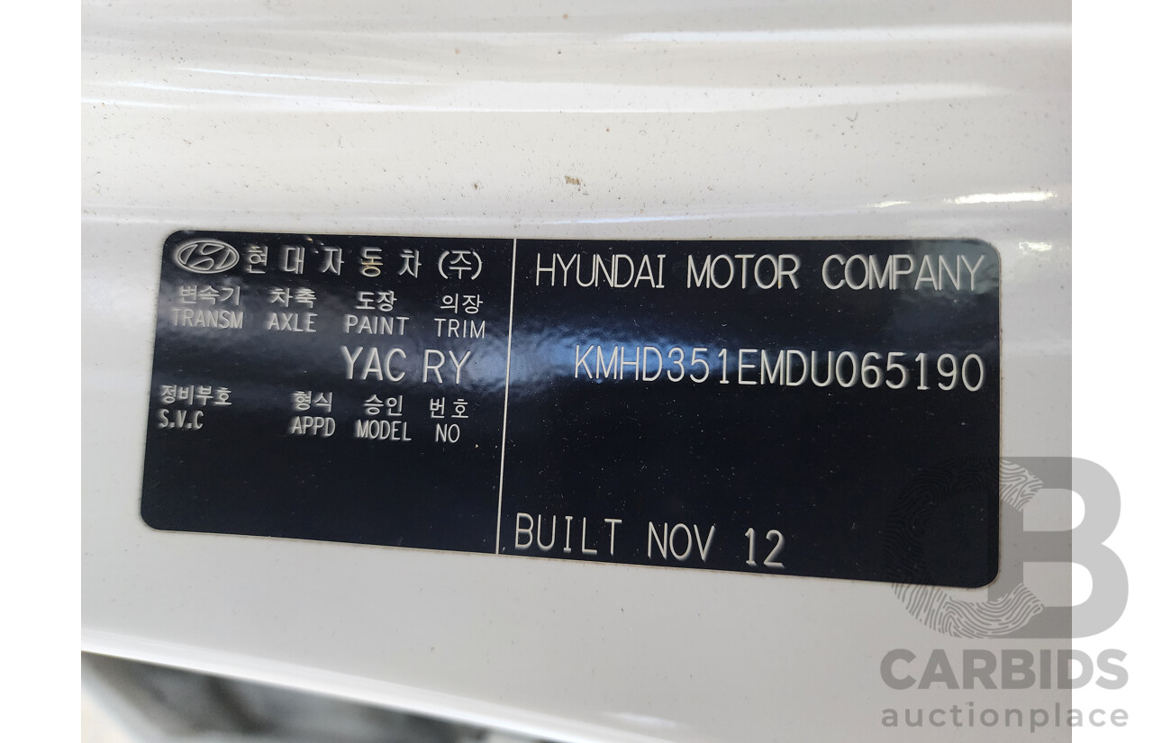 12/2012 Hyundai i30 Elite GD 5d Hatchback White 1.8L