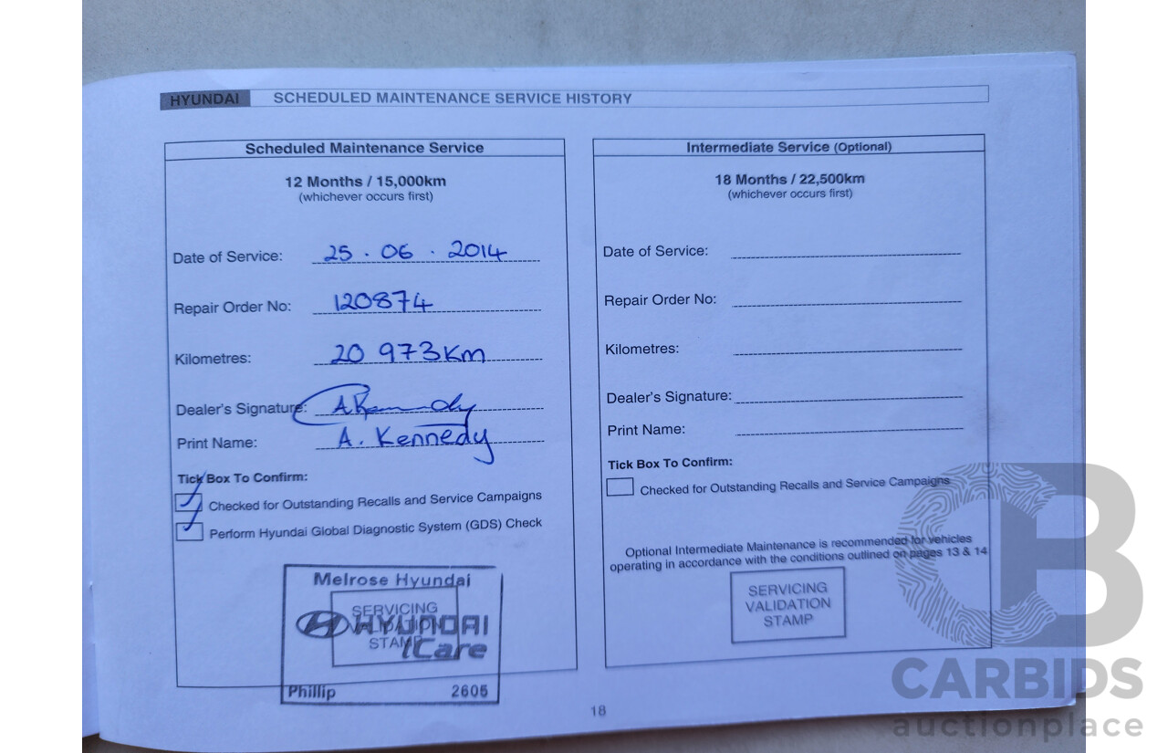 12/2012 Hyundai i30 Elite GD 5d Hatchback White 1.8L