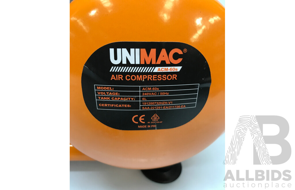 UniMac (ACM-60s) 6L Portable Electric Air Compressor