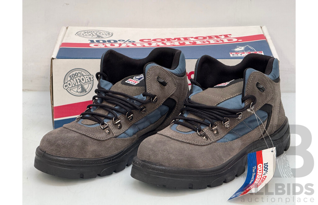 Blue Steel Boots - Wagga Charcoal Steel Cap - Brand New