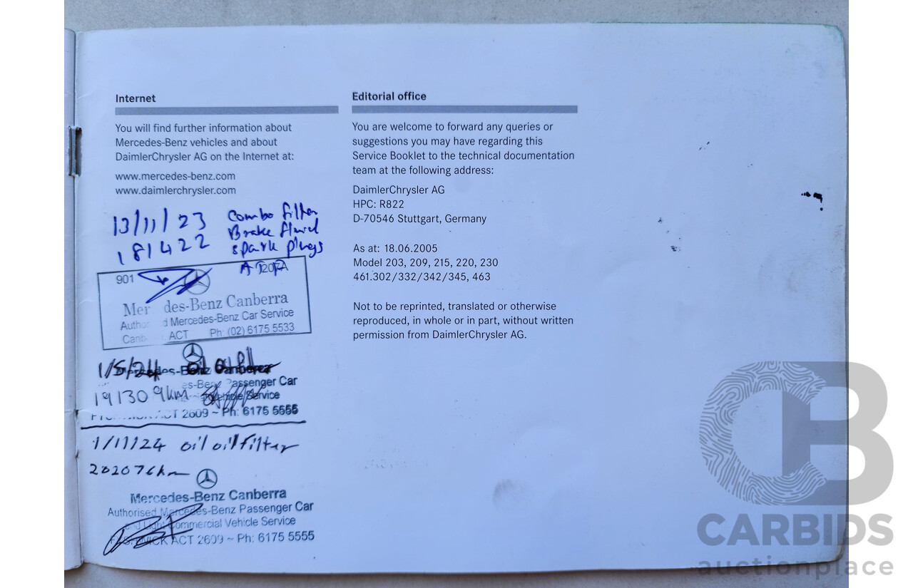 12/2005 Mercedes-Benz Clk350 Elegance C209 MY06 2d Coupe Silver 3.5L