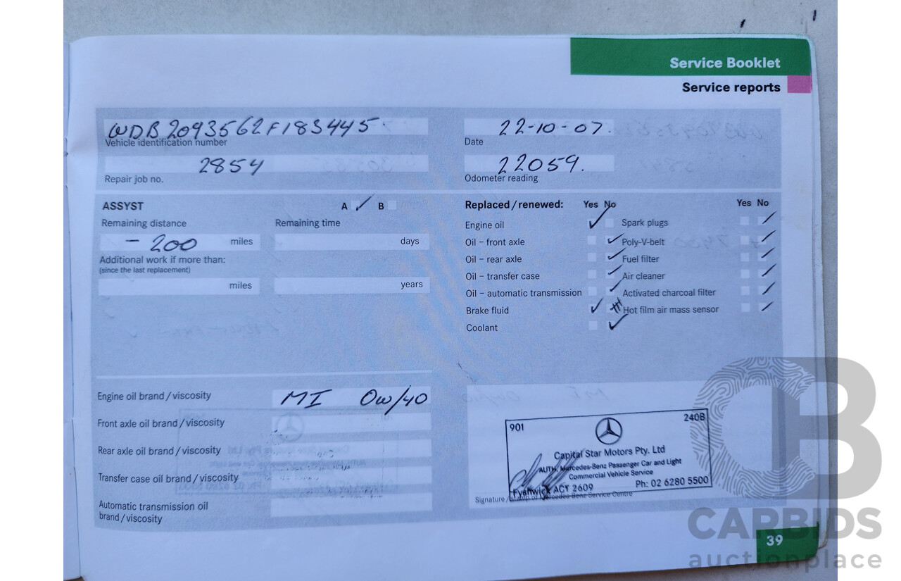 12/2005 Mercedes-Benz Clk350 Elegance C209 MY06 2d Coupe Silver 3.5L