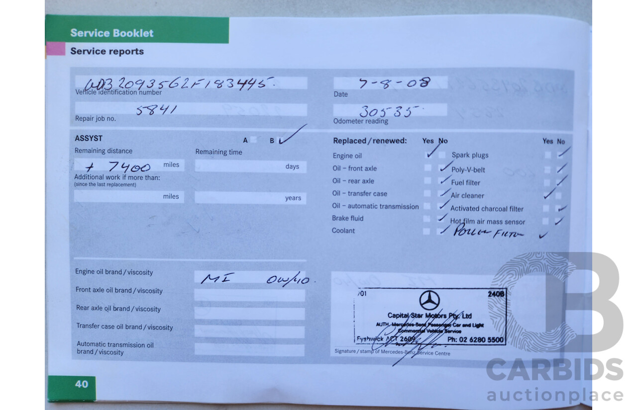 12/2005 Mercedes-Benz Clk350 Elegance C209 MY06 2d Coupe Silver 3.5L