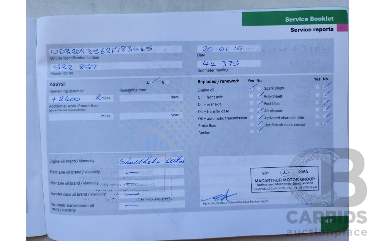 12/2005 Mercedes-Benz Clk350 Elegance C209 MY06 2d Coupe Silver 3.5L