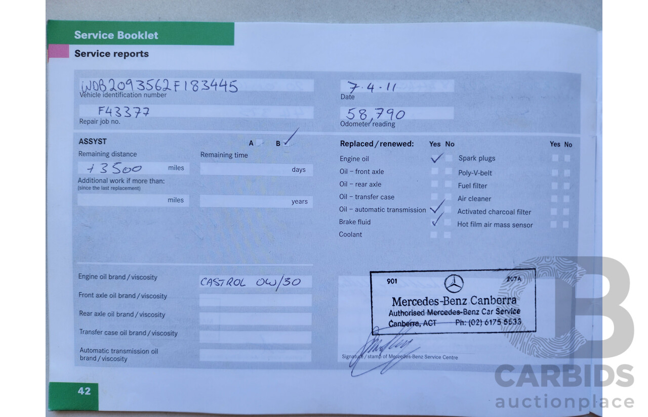 12/2005 Mercedes-Benz Clk350 Elegance C209 MY06 2d Coupe Silver 3.5L