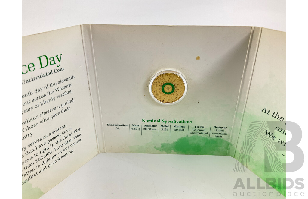 Australian RAM 2014 Two Dollar Coin, Remembrance Day 'C' Mint Mark
