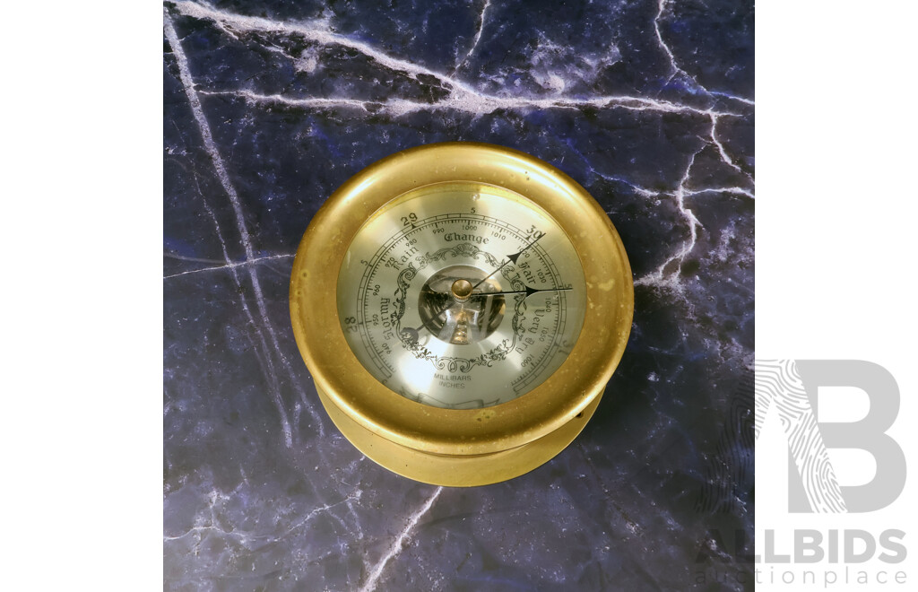 Brass Cased Wall Mount Barometer - Lot 1595959 | ALLBIDS