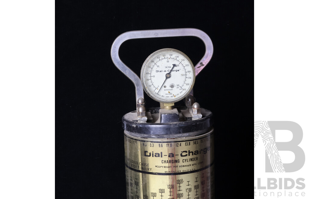 Vintage Robinair Dial-A-Charge Refrigerant Charging Cylinder