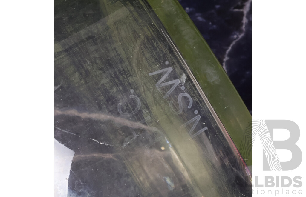 Vintage Glass NSW Railways Decanter with Cork Stopper and Chrome Cap