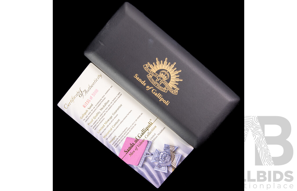 Australian Men of Valour Collection Sands of Gallipoli Medallion and Medal Set