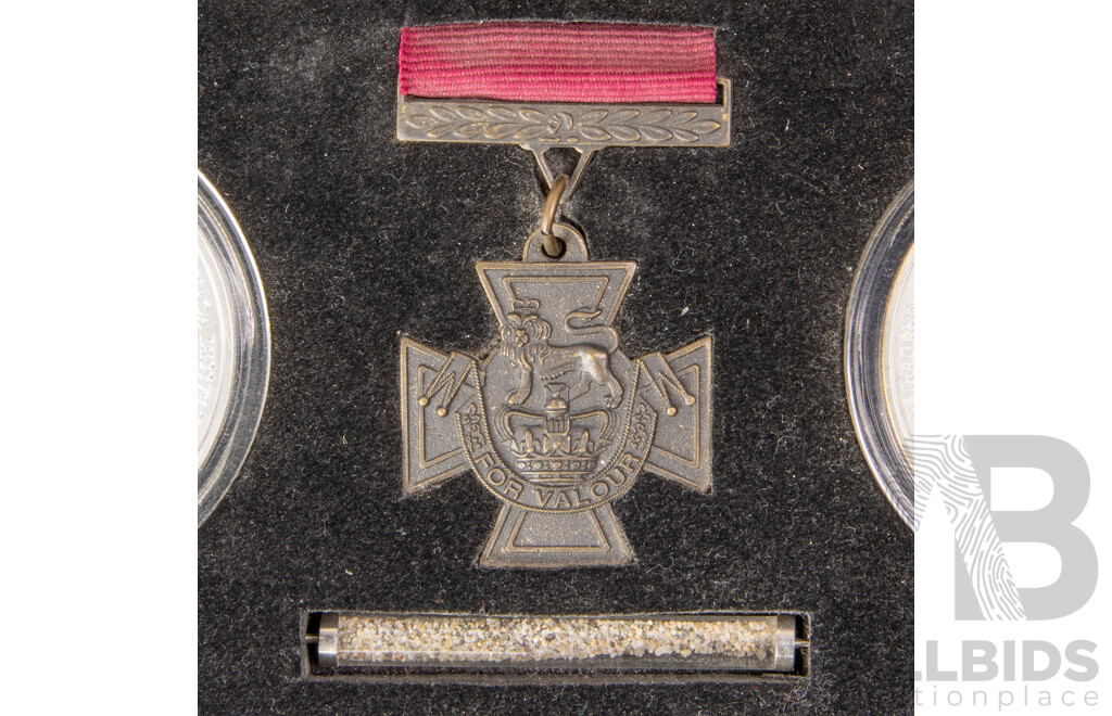 Australian Men of Valour Collection Sands of Gallipoli Medallion and Medal Set