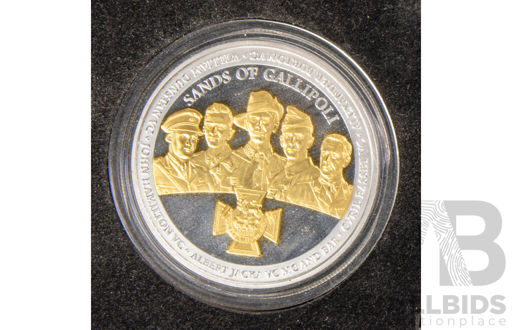 Australian Men of Valour Collection Sands of Gallipoli Medallion and Medal Set