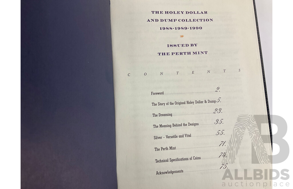 Australian Perth Mint 1990 Silver Holey Dollar and Dump .999