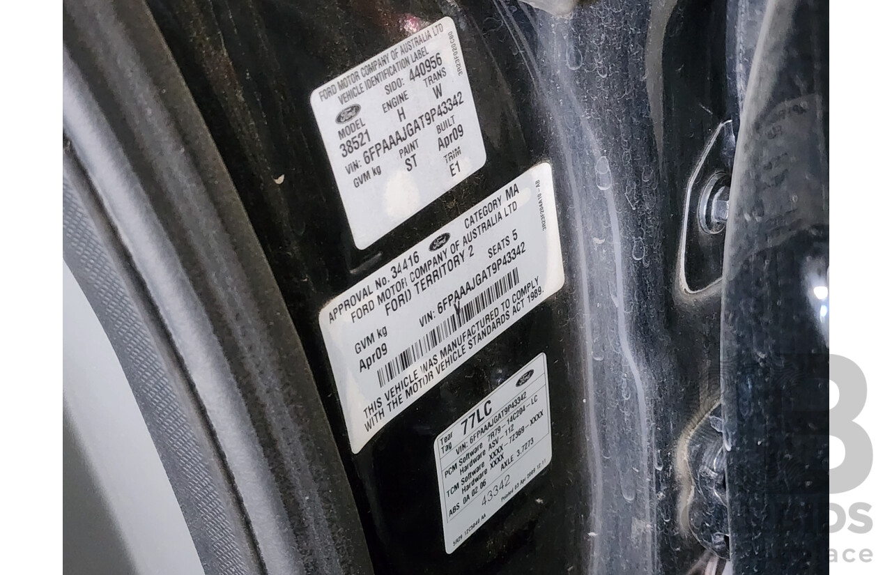 4/2009 Ford Territory TX (rwd) SY MY07 UPGRADE 4d Wagon Black 4.0L