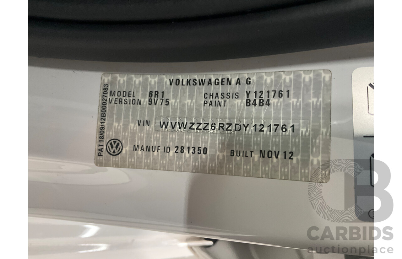 1/2013 Volkswagen Polo GTi 6R MY13 5d Hatchback Candy White Twincharged 1.4L