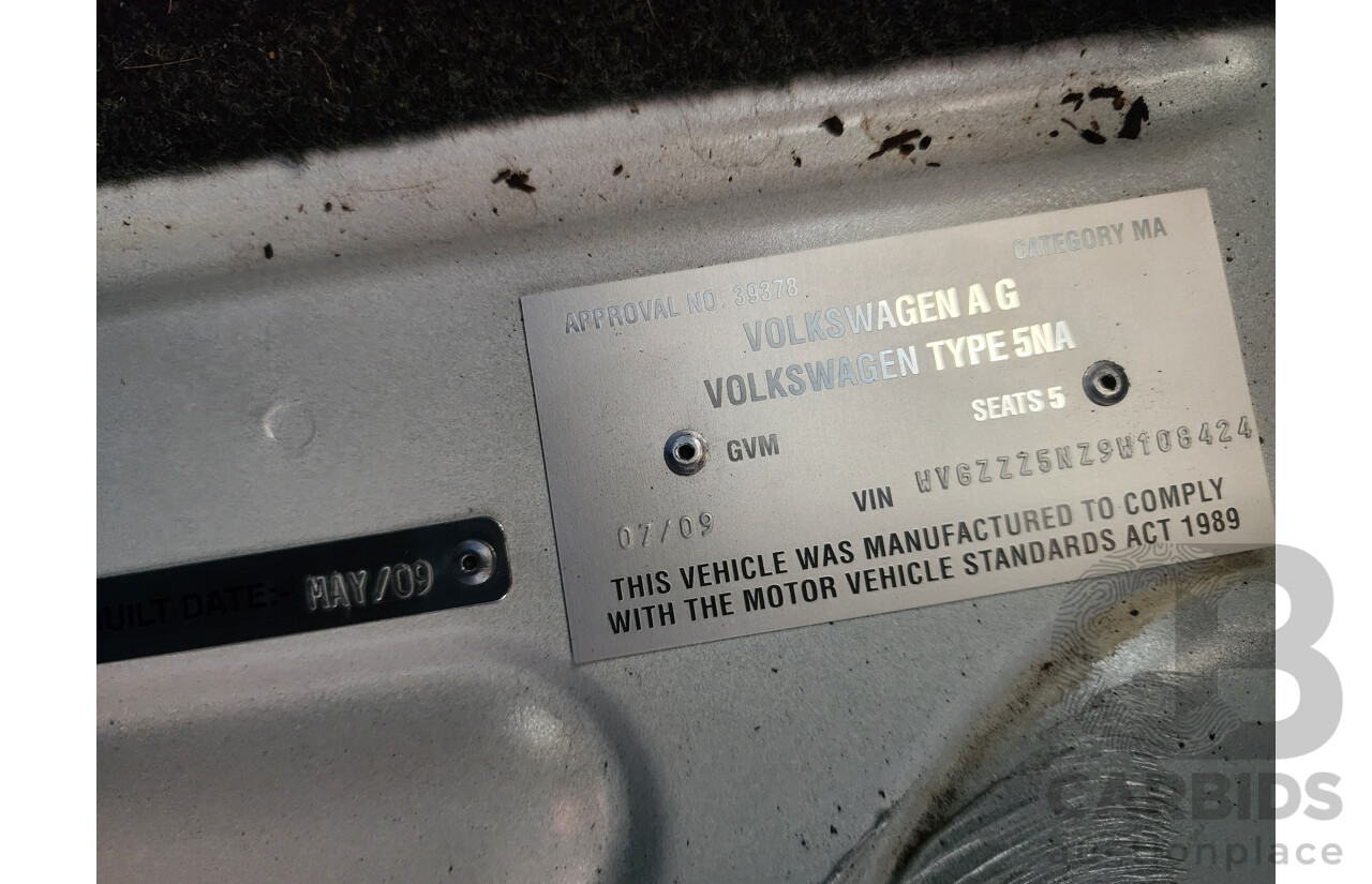 7/2009 Volkswagen Tiguan 125 TSI 5NC MY09 4d Wagon White 2.0L