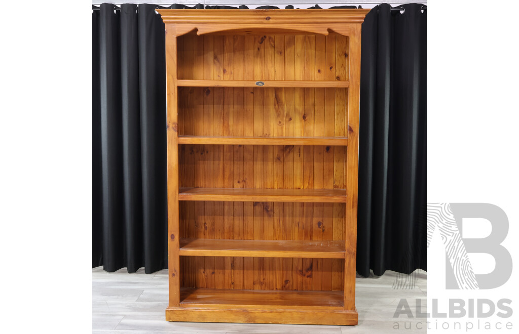 Pine Open Bookcase by Stockman Furniture