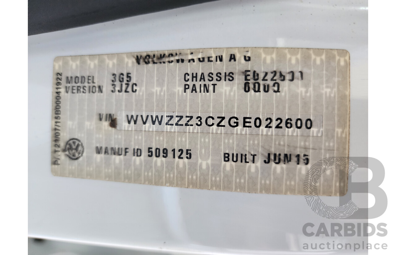 10/2015 Volkswagen Passat 132 TSI Comfortline 3C MY16 4d Wagon White 1.8L