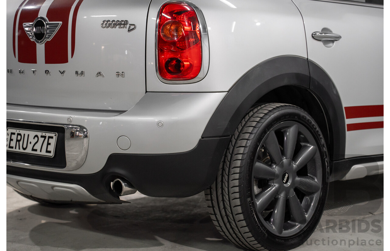 08/2016 Mini Cooper D Countryman (FWD) R60 MY15 4d Wagon Crystal Silver Metallic Turbo Diesel 2.0L