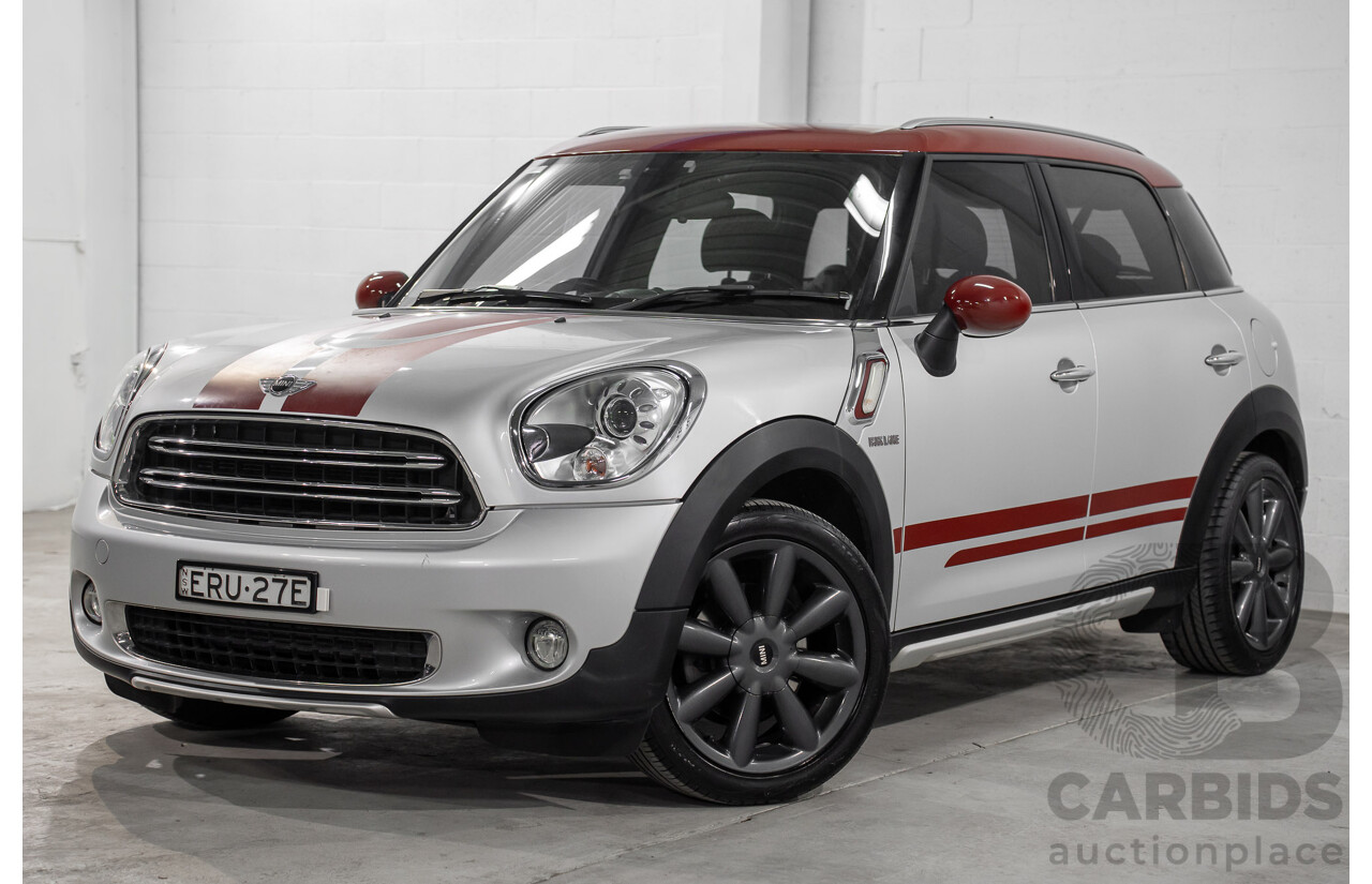 08/2016 Mini Cooper D Countryman (FWD) R60 MY15 4d Wagon Crystal Silver Metallic Turbo Diesel 2.0L