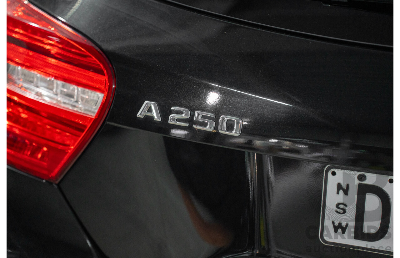 10/2015 Mercedes-Benz A250 Sport 176 MY15 5d Hatchback Cosmos Black Metallic Turbo 2.0L