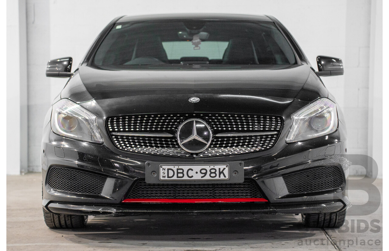 10/2015 Mercedes-Benz A250 Sport 176 MY15 5d Hatchback Cosmos Black Metallic Turbo 2.0L