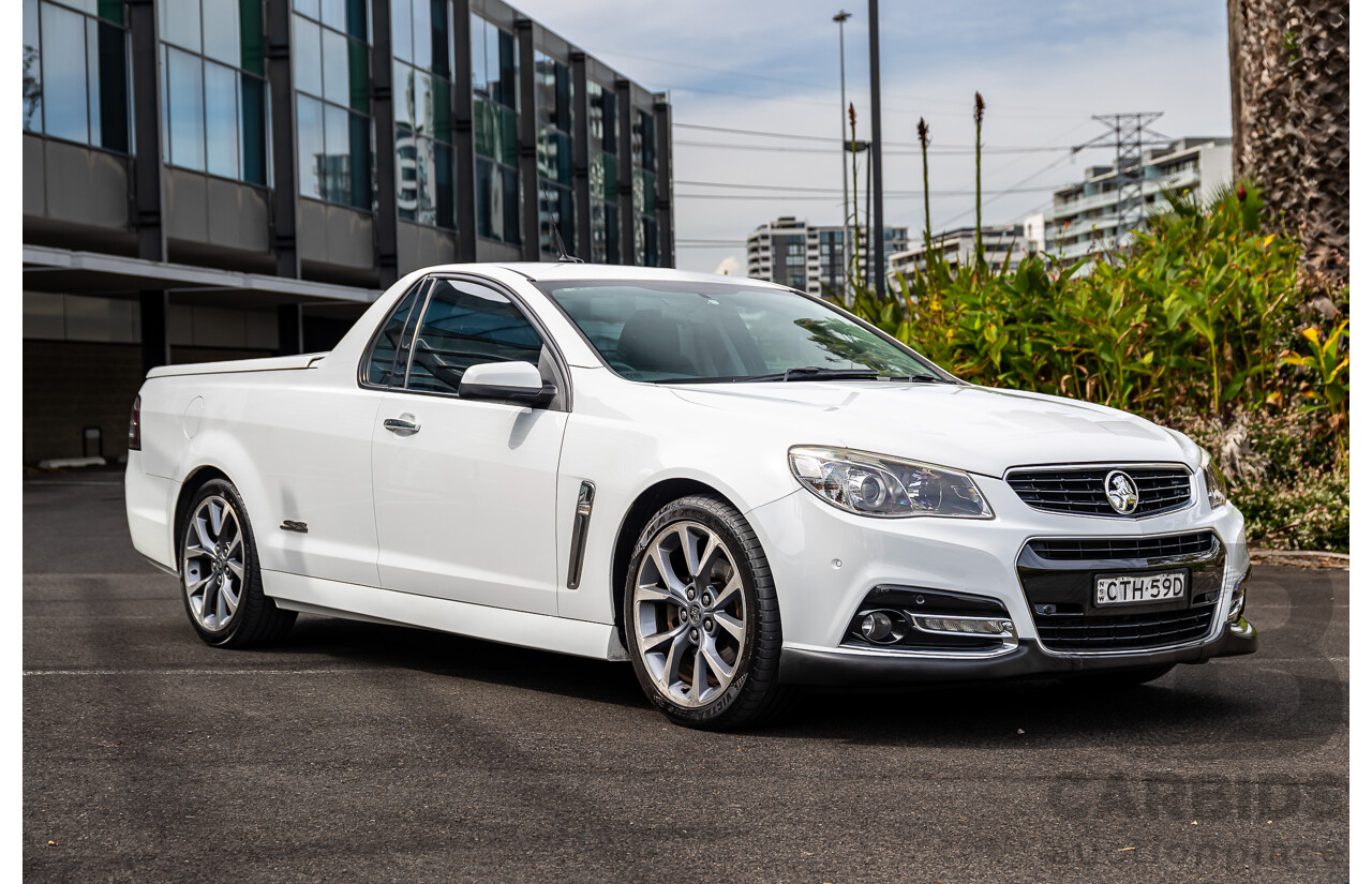 6/2014 Holden VF Commodore SS-V 2d Utility Heron White V8 6.0L - Supercharged