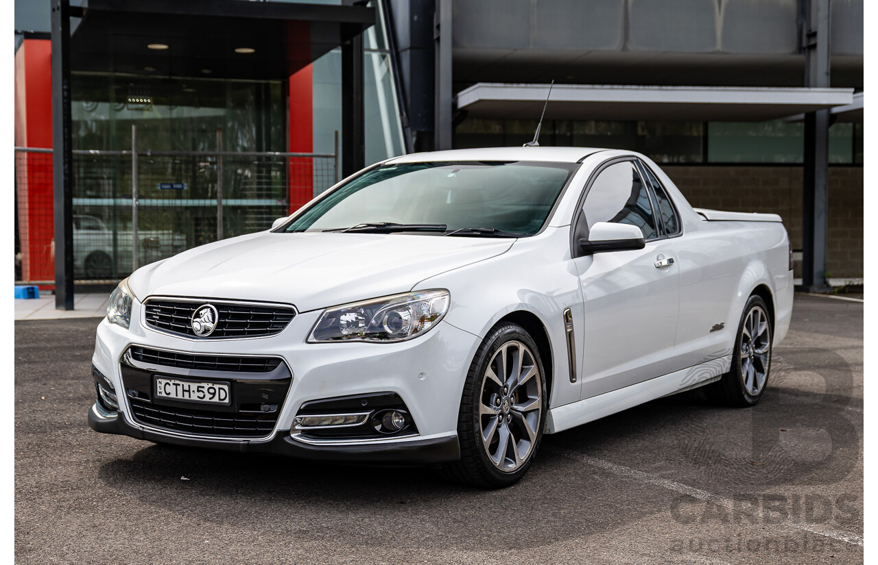 6/2014 Holden VF Commodore SS-V 2d Utility Heron White V8 6.0L - Supercharged